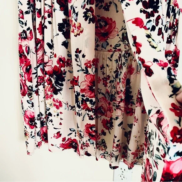 En Creme Urban Rose Floral Button Front Maxi Skirt Size M EUC - Picture 8 of 12